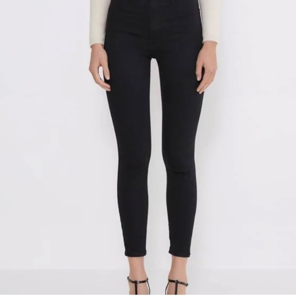 Zara Faded Black High Rise Skinny Jeggings